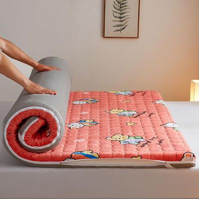 1.6 in Memory Foam Mattress,Bed Topper Memory Foam Queen Firm,Mattress Pad Twin Size Bed Memory Foam Cover,High Density Ventilated Mattress Pad with Plush Washable Cover,Orange,90x190cm/35x75