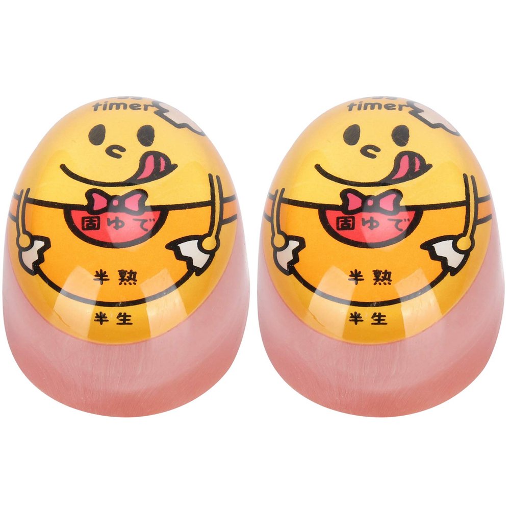 2PCS Color Changing Gum Egg Timer, Egg Timer with Soft and Hard Boiled, Cute Kitchen Timer, Great Egg Timers for SoftBoiled Boiled Egg Cook Supplies