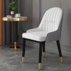 Kitchen Dining Room Furniture Chairs Kitchen Living Room Dining Chairs Set of 2,Modern PU Leather High Back Padded Soft Seat Dining Chairs,Water Proof Leather Side Chair with Metal Legs view 2