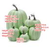 Lizxun 7 Pcs Artificial Pumpkins Halloween Simulated Foam Orange Pumpkin,Harvest Fall Foam Pumpkins for Autumn Thanksgiving Home Party Supplies (7pcs Green White-A1) view 2