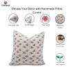 Fabritual Rustic Vintage Handmade Block Print Duck Canvas Pillow Cover, 18x18 Inch, Grey Chitranjan Design, Decorative Cushion with Zipper for Sofa, Couch, Chair, Office, Hotel & Bedroom view 4