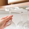 Vaisoeny Wine Glass Holder Under Cabinet Wine Glass Rack - Under Cabinet Stemware Wine Glass Holder Glasses Storage Hanger plastic Organizer for Bar Punch-free Self-adhesive 2 PackWhite view 2