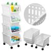 TidyFriend Stackable Storage Bins for Pantry - 4 Pack Small Stackable Bins for Organizing Food, Kitchen, and Bathroom Essentials (White) view 1