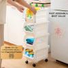 TidyFriend Stackable Storage Bins for Pantry - 4 Pack Small Stackable Bins for Organizing Food, Kitchen, and Bathroom Essentials (White) view 4