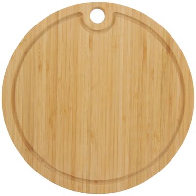 BambooMN Bamboo Round Cutting and Serving Board, Charcuterie Board - 10" diameter x 0.75" thickness - 3 Pieces