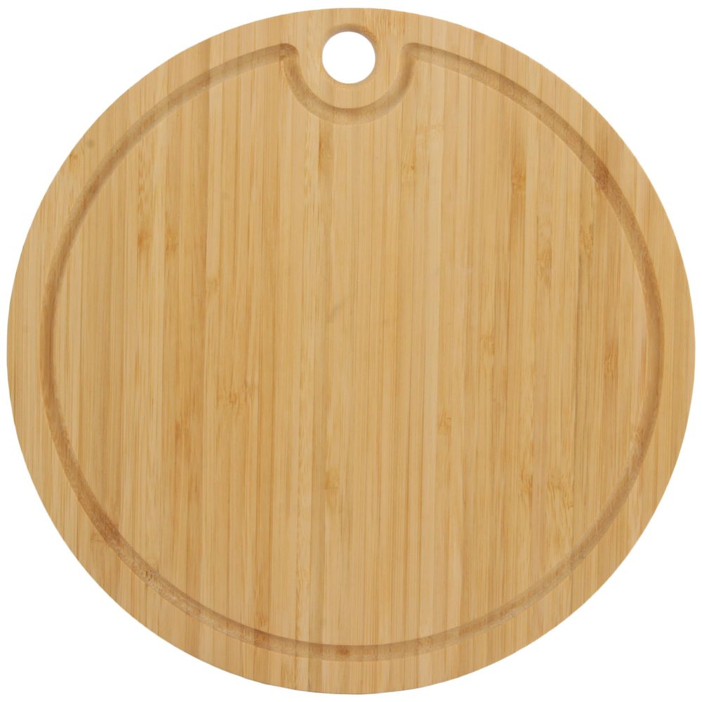 BambooMN Bamboo Round Cutting and Serving Board, Charcuterie Board - 10" diameter x 0.75" thickness - 3 Pieces