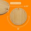 BambooMN Bamboo Round Cutting and Serving Board, Charcuterie Board - 10" diameter x 0.75" thickness - 3 Pieces view 2