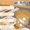 BambooMN Bamboo Round Cutting and Serving Board, Charcuterie Board - 10" diameter x 0.75" thickness - 3 Pieces view 4
