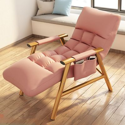 GIZNXBA Accent Chair, Comfy Chair for Bedroom, Retro Upholstered Lounge Chair with Arms Mid-Century Single Reading Chair Adult for Living Room Reception Dormitories Backrest Chair (Color : /Pink A)