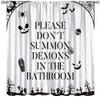 Halloween Gothic Curtains, Gothic Skulls Bats Spiders Farmhouse Signs Horror Themed Home Decor, Kids Boys Girls Bedroom Living Room Blackout Curtains,52X84 Inch view 1