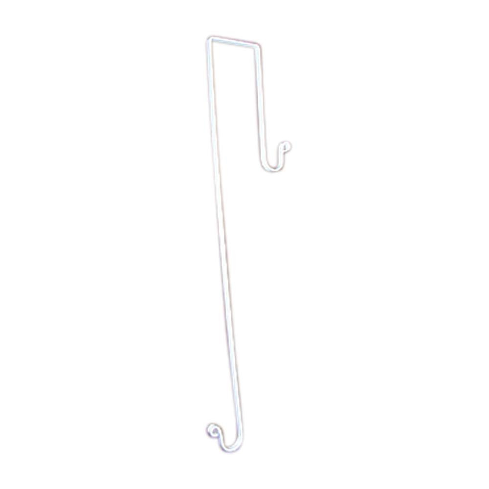 Village Wrought Iron White Door Wreath Hanger