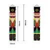 Tefola Christmas Decorations Outdoor, Soldier Couplet with Lamp Nutcracker, Indoor Outdoor Merry Christmas & Thanksgiving Door Decorations with Led String Light, Christmas Couplet Curtain view 4
