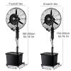 WOLWES Portable Misting Fan, Cool Mist Fan, Industrial Pedestal Fan, 28 Inch /32 Inch, W/Standalone Tank, 3 Speeds, One Key Shaking Head, 120 Degree Oscillation (Size : 81cm/31.9in) view 2