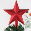 Christmas Star Tree Topper Holiday Tree Ornaments Mini Christmas Tree Christmas Ornaments for Xmas Tree Treetop Decoration - Red view 2