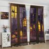 Halloween Window Curtains, Cartoon Castle Pumpkin Streets Moon Horror Atmosphere Home Decor, Kids Boys Girls Bedroom Living Room Blackout Curtains,55X63 Inch view 4