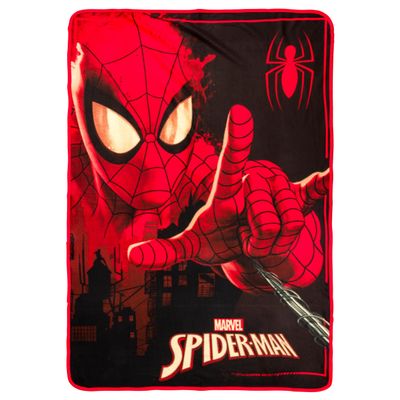 Silver Buffalo Marvel Universe Spider-Man Spidey Close Up Web Shooter 45" x 60" Fleece Throw, Soft and Cozy Blanket, 180 GSM
