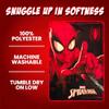 Silver Buffalo Marvel Universe Spider-Man Spidey Close Up Web Shooter 45" x 60" Fleece Throw, Soft and Cozy Blanket, 180 GSM view 4