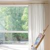 TWOPAGES Light Gray 52W x 120L Pinch Pleat Curtain for Bedroom, Natural Linen Drape Light Filtering Pricavy Curtain for Living Room, 1 Panel view 3