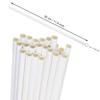 Cotton Candy Cones Penta Angel 24Pcs 11.8" Cotton Candy Holder Stick Paper Straw Cones for Birthday Wedding Party Candy Making (White-24pcs) view 2