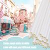 Cotton Candy Cones Penta Angel 24Pcs 11.8" Cotton Candy Holder Stick Paper Straw Cones for Birthday Wedding Party Candy Making (White-24pcs) view 4