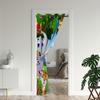 Animals Door Curtains for Doorways, Jungle Wildlife Zoo Elephant Lion Tiger Giraffe Blackout Curtain for Bedroom Closet, Grommet Thermal Insulated Privacy Door Drapes for Room Divider, 59"W x 80"L view 2