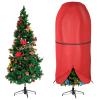 Christmas Tree Cover with Adjustable Straps, Durable Upright Xmas Tree Storage Bag with Zipper & Drawstring for up to 7.5 Foot Artificial Tree Standing with Ornaments, Waterproof, Dustproof view 1