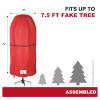 Christmas Tree Cover with Adjustable Straps, Durable Upright Xmas Tree Storage Bag with Zipper & Drawstring for up to 7.5 Foot Artificial Tree Standing with Ornaments, Waterproof, Dustproof view 2