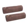 D DOLLY LAMB Goat Leather Cylindrical Cushion Covers - Round Cervical Roll Cylinder Bolster Pillow Cover | Designed for Head, Neck, Back, and Legs, 7x22 Inches - Chiku Brown Pack of 2 view 1