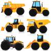 Shappy 6 Pcs Construction Birthday Party Supplies Construction Honeycomb Centerpieces Dump Truck Birthday Decorations Car Honeycomb Centerpieces Table Toppers for Themed Party Favors view 1