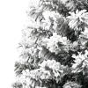 Gecheer Slim Artificial Half Christmas Tree, 7 ft White and Green PVC Steel, Space Saving Design for Indoor Outdoor Holiday Party Office Decoration view 3