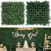 NETAP Grass Wall Panels, 10"x 10"(8pcs) 4-Layer Artificial Boxwood Faux Green Wall for Interior, Garden Party Wedding Backdrop, Indoor Outdoor Plant Wall Decor view 1