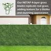 NETAP Grass Wall Panels, 10"x 10"(8pcs) 4-Layer Artificial Boxwood Faux Green Wall for Interior, Garden Party Wedding Backdrop, Indoor Outdoor Plant Wall Decor view 2