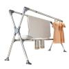 Freestanding Laundry Rack, Drying Rack Clothing, Laundry Clothes Storage, Clothes Drying Rack, Tall Metal Foldable Laundry Clothes Drying Rack Stand, Stainless Steel Laundry Rack (Color : Silver, Si view 1
