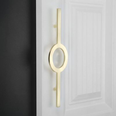 Southst 1pc 128mm Modern Dresser Pull Handles Black/Gold Drawer Kit Cabinet Handle Door Pull Handles Knob Furniture Hardware W/Screw - (Color: B)