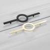 Southst 1pc 128mm Modern Dresser Pull Handles Black/Gold Drawer Kit Cabinet Handle Door Pull Handles Knob Furniture Hardware W/Screw - (Color: B) view 2