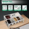 RustyVioum 2-Tier Expandable Spice Rack, Stainless Steel Organizer Shelf with Pans Ladles Lids, 66lbs Free Standing Countertop Holder for Home or Commercial Kitchens, (5 1/9 Pans + 3 1/6 Pan) view 2