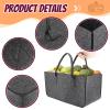  Felt Folding Storage Bin Shelf Organizer 50x25x25cm Collapsible Storage Basket Firewood Carrier Bag for Bedroom, Office, Nursery, Dark Gray view 4