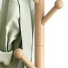 DLUXCA Stand Rack Stand Hat Rack Wooden Coat Rack Free Standing Coat Tree with 8hooks Triangle Base Modern Coat Jackets Hanger for Bedroom Hallway Entryway Adjustable Garment Rack view 4