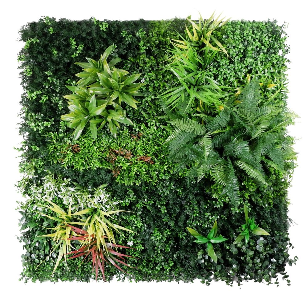 Artificial Grass Wall Panels, 40"x40" Greenery Wall Boxwood Panels, UV-Anti