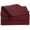 400 Thread Count Luxury King Size, Egyptian Cotton 1 Pc Fitted Sheet 100% Egyptian Cotton Premium Long Staple Fits 16 Inch Deep Pocket Color Wine Stripe Pattern view 1