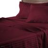 400 Thread Count Luxury King Size, Egyptian Cotton 1 Pc Fitted Sheet 100% Egyptian Cotton Premium Long Staple Fits 16 Inch Deep Pocket Color Wine Stripe Pattern view 2