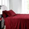 400 Thread Count Luxury King Size, Egyptian Cotton 1 Pc Fitted Sheet 100% Egyptian Cotton Premium Long Staple Fits 16 Inch Deep Pocket Color Wine Stripe Pattern view 3