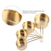 BestAlice 8Pcs Measuring Spoons, Stainless Steel Measuring Spoons Set, Small Tablespoon Measure Spoon with Handle, Measuring Cup Spoon Set with Scales Home Kitchen Baking Accessory(Gold) view 4