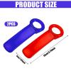 2pcs Jar Keys, Jar Opener Jar Grippers Can Lid Opener Jar Lid Gripper Jar Opener Tool, Open Jar Tool for Elderly Children Women Weak Hands (Blue, Red) view 2
