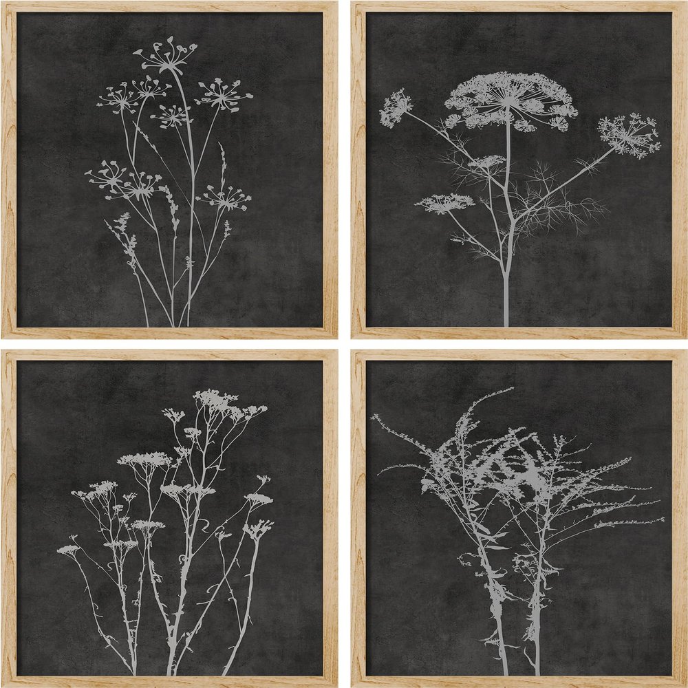 SIGNWIN Adhesive Canvas Poster Wildflower Floral Botanical Retro Minimalist for Living Room, Bedroom, Office - 8"x10"x 4