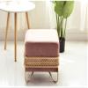 BABYCE Shoe Bench Velvet Footstool Pouffe Chair Bed Foot Stool 45 x 45 x 42 cm for Entrance Bedroom view 3