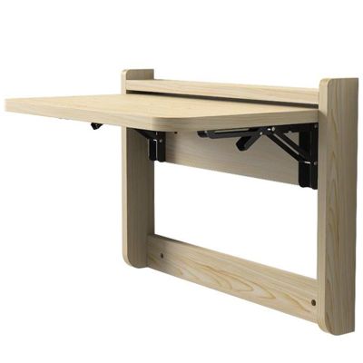 Wall Mounted Drop Leaf Table, Fold Down Dining Table,Folding Floating Computer Desk, Small Workbench for Home Office Laundry Room (Color : Yellow, Size : 50x26cm/20x10in)