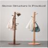 ELZEM Wood Coat Rack Freestanding, Coat Stand with 10 Hooks, Coat Tree Sturdy Base,for Clothes/Bag/Hats, Hanger Stand for Entryway/Living Room/Bedroom/Office C,Disc view 4