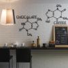 ICEWQOQU Metal Wall Art, Caffeine Molecule, Black Metal Wall Decor (21"x18"/54x45cm | 20"x18"/50x45cm) view 1