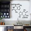 ICEWQOQU Metal Wall Art, Caffeine Molecule, Black Metal Wall Decor (21"x18"/54x45cm | 20"x18"/50x45cm) view 2